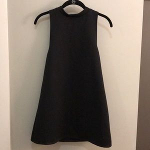 High neck black dress